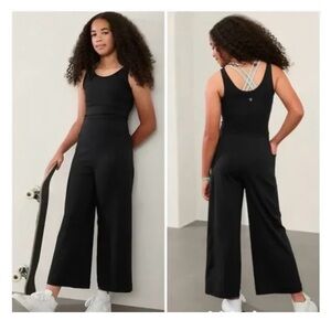 Athleta Girl Classic Stash Your Treasures Black Jumpsuit